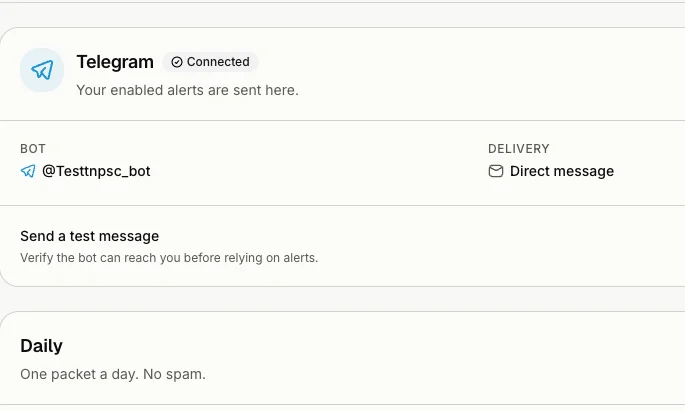 Chat from Telegram in superprep